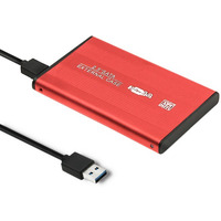 Obudowa na dysk HDD/SSD 2.5 cala SATA3 | USB 3.0 | Czerwona