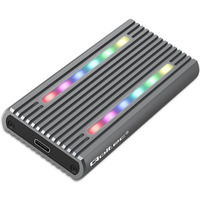 Obudowa | kieszeń na dysk M.2 SSD | SATA | NVMe | RGB LED | USB-C| 4TB